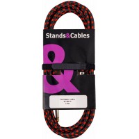 STANDS&CABLES GC-056-3 - кабель инструментальный в тканевой оплетке Jack-Jack угловой, 3м 