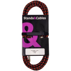 STANDS&CABLES GC-056-3 - кабель инструментальный в тканевой оплетке Jack-Jack угловой, 3м 