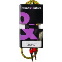 STANDS & CABLES GC-108-1 Инструментальный кабель в тканевой оплетке 1 м