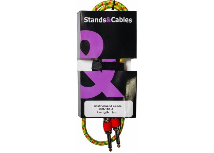 STANDS & CABLES GC-108-1 Инструментальный кабель в тканевой оплетке 1 м