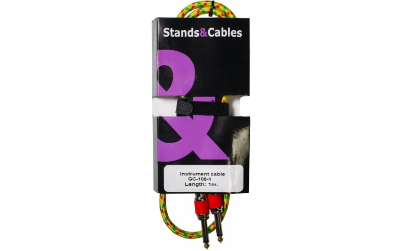 STANDS & CABLES GC-108-1 Инструментальный кабель в тканевой оплетке 1 м