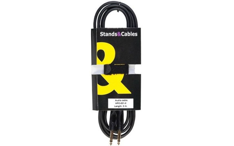 STANDS&CABLES HPC-001-3 соединительный кабель, Jack 6,3мм стерео - Jack 6,3мм стерео, 3 м