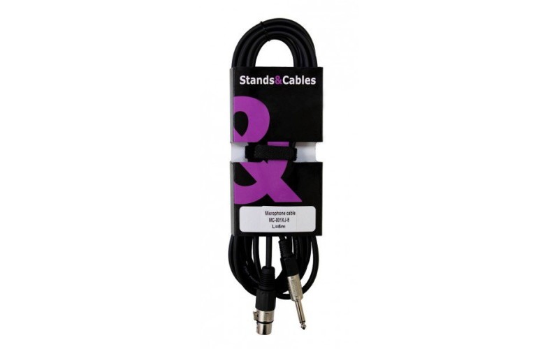 STANDS&CABLES MC-001XJ-5 микрофонный кабель XLR мама - JACK моно, 5 м