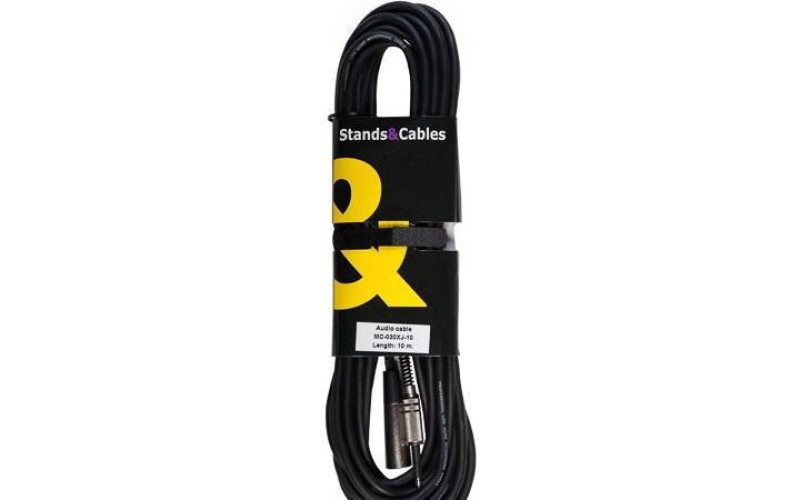 STANDS&CABLES MC-030XJ-10 кабель XLR папа - JACK 6,3 мм. стерео, 10 м