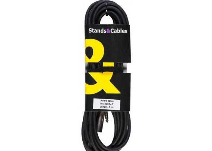 STANDS&CABLES MC-030XJ-7 кабель XLR папа - JACK 6,3 мм. стерео, 7 м.