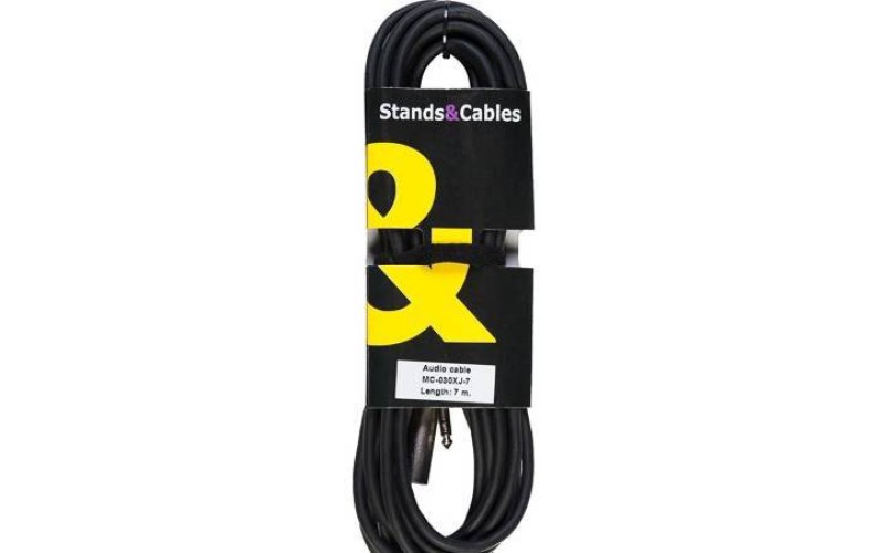 STANDS&CABLES MC-030XJ-7 кабель XLR папа - JACK 6,3 мм. стерео, 7 м.