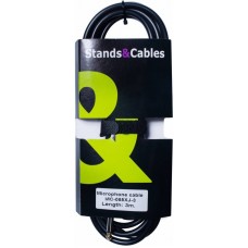 STANDS & CABLES MC-085XJ-3 Микрофонный кабель XLR папа - Jack 6,3 мм. моно, 3м.