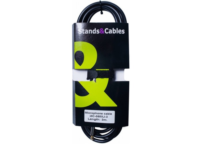 STANDS & CABLES MC-085XJ-3 Микрофонный кабель XLR папа - Jack 6,3 мм. моно, 3м.