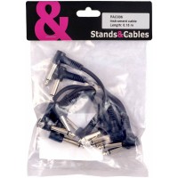 STANDS & CABLES PAC006 - Кабель для соединения педалей, Jack угл -Jack угл, 15см