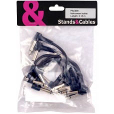 STANDS & CABLES PAC006 - Кабель для соединения педалей, Jack угл -Jack угл, 15см
