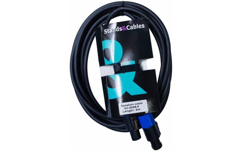 STANDS & CABLES SC-008B-5 Аудио кабель Спикон папа - Спикон папа. 5 м.