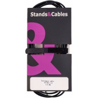 STANDS & CABLES YC-001-1.8 Инструментальный кабель Jack 3,5мм. стер - 2xJack 6,3мм моно,1.8 м.