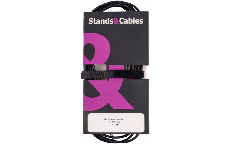 STANDS & CABLES YC-001-1.8 Инструментальный кабель Jack 3,5мм. стер - 2xJack 6,3мм моно,1.8 м.