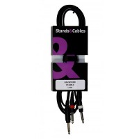 STANDS&CABLES YC-009-3  - кабель Jack 6,3мм стерео - 2xмини-Jack 3.5 мм моно, 3 м.