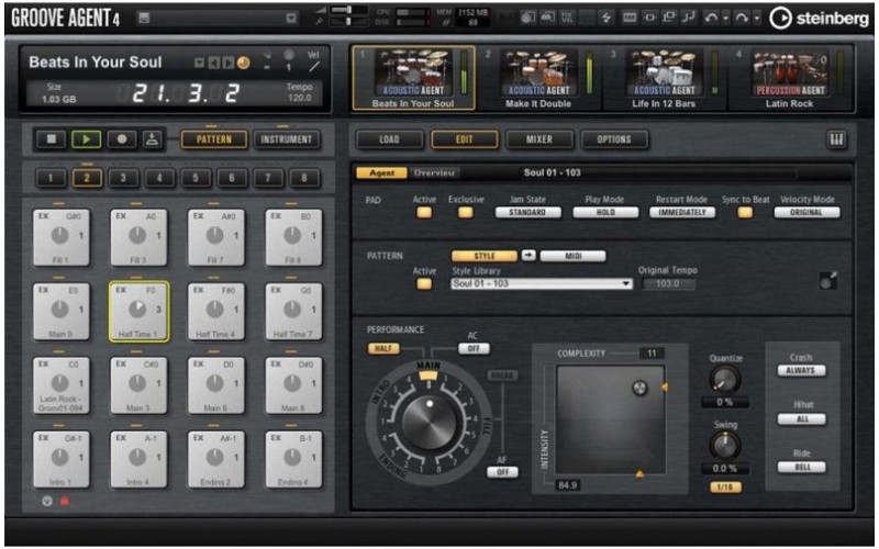 STEINBERG Groove Agent 4 Виртуальный ударный инструмент