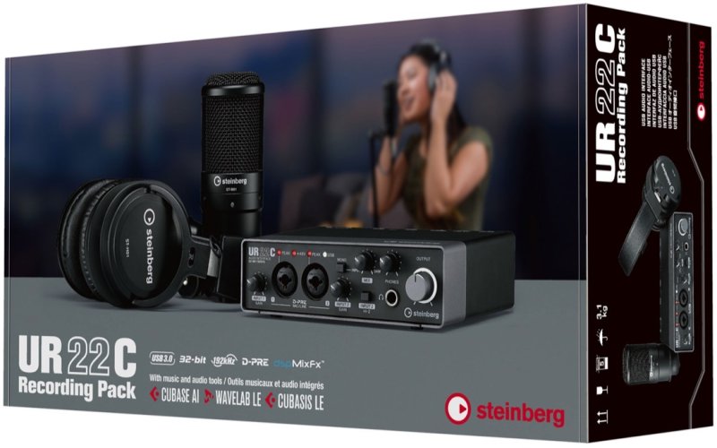 Steinberg UR22C Recording Pack - Комплект: аудиоинтерфейс, ПО, микрофон, наушники