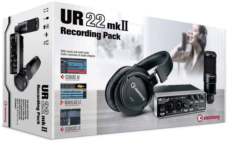 STEINBERG Recording Pack (UR22MKII R Pack ) - Комплект: аудиоинтерфейс, ПО, микрофон, наушники
