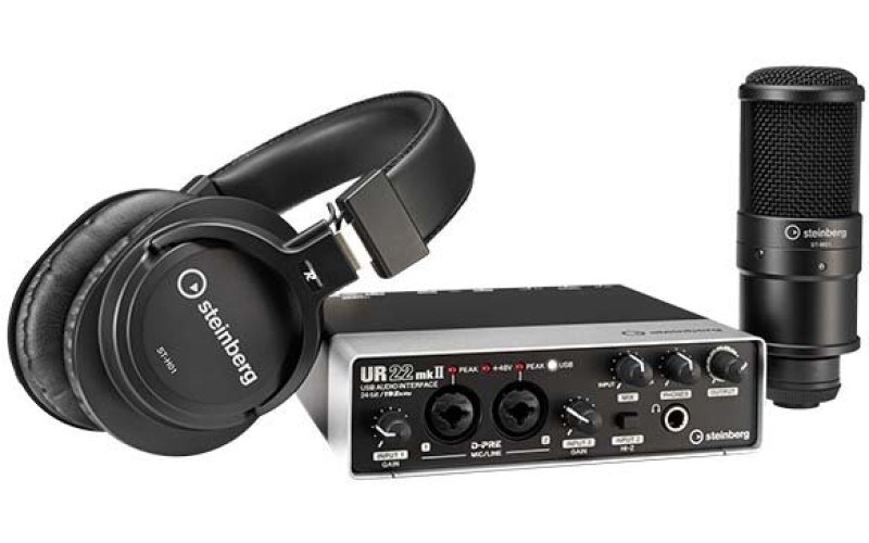 STEINBERG Recording Pack (UR22MKII R Pack ) - Комплект: аудиоинтерфейс, ПО, микрофон, наушники