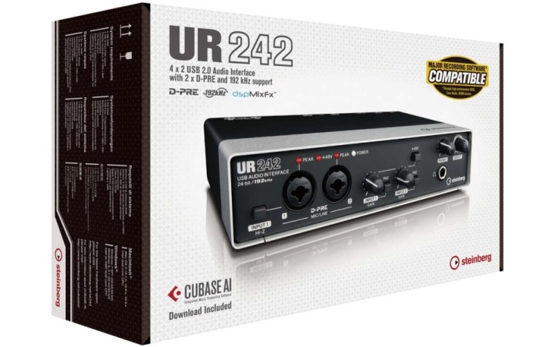 STEINBERG UR242 - Аудиоинтерфейс USB, звуковая карта