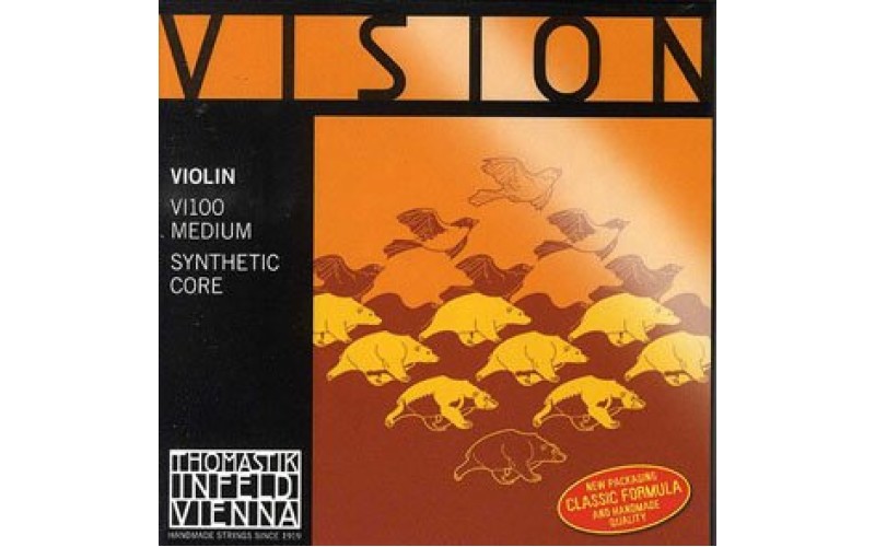 THOMASTIK VI100 Vision Комплект струн для скрипки размером 4/4, среднее натяжение