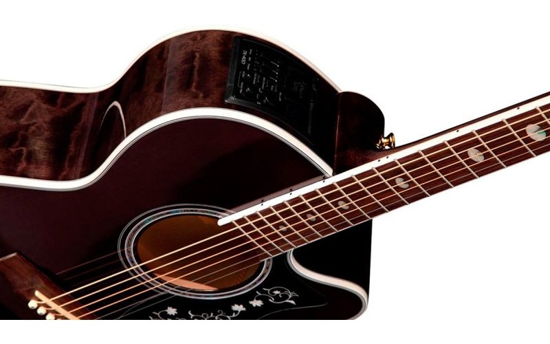 TAKAMINE GN75CE TBK Электроакустическая гитара типа NEX CUTAWAY, цвет - полупрозрачный чёрный, верхн