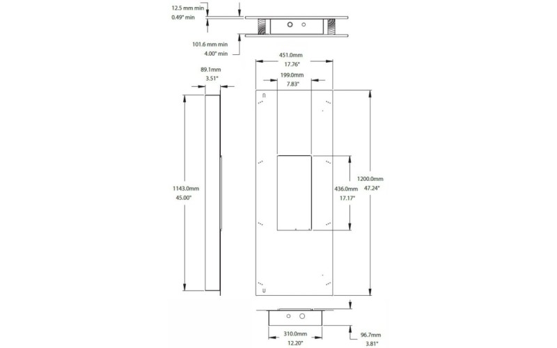 Tannoy IW 62 BACKCAN короб монтируемый в стену для установки IW 62S