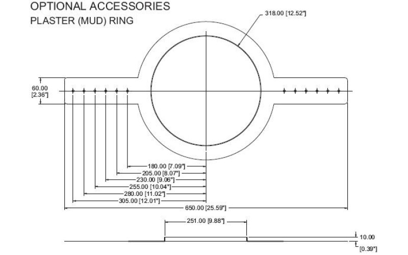Tannoy PLASTER RING CVS монтажное кольцо