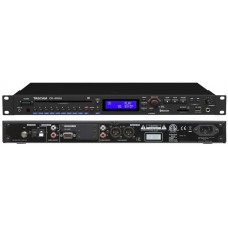 Tascam CD-400U медиаплеер CD/SD/USB устройств c FM/AM тюнером и поддержкой Bluetooth. Высота 1U