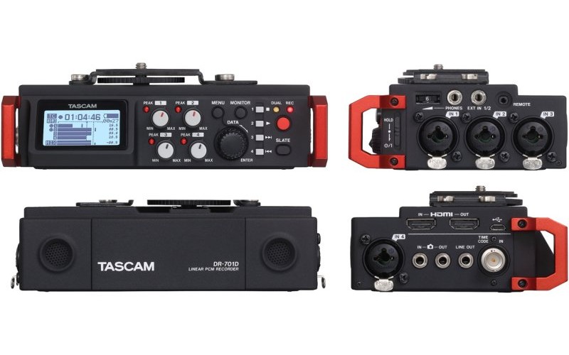 Tascam DR-701D портативный аудиорекордер для DSLR камер