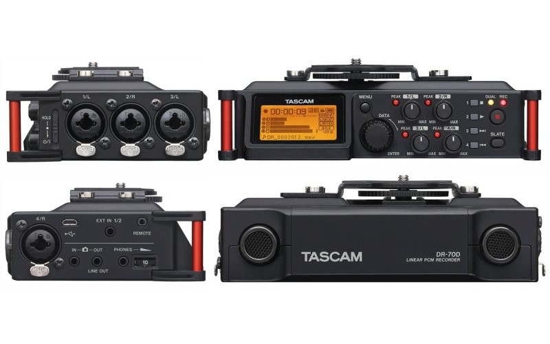 Tascam DR-70D 4 канальный портативный аудиорекордер