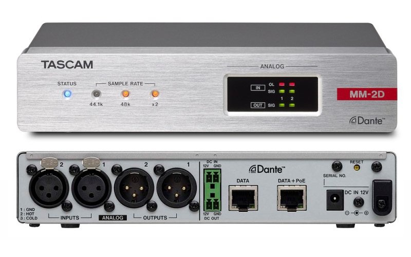 Tascam MM-2D-X Dante-Analogue конвертор