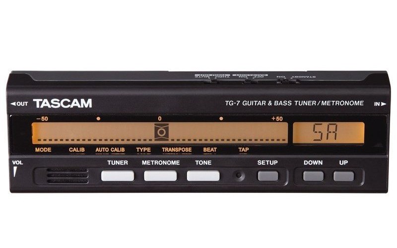 TASCAM TG-7 тюнер/метроном для гитары и баса