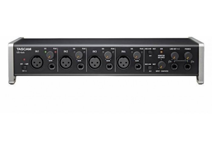 TASCAM US-4x4 USB аудио интерфейс, 4 входа, 4 выхода.