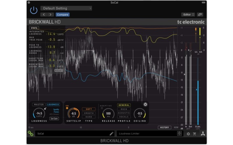 TC ELECTRONIC BRICKWALL HD-DT - мастеринговый лимитер в виде плагина с USB-контроллером управления