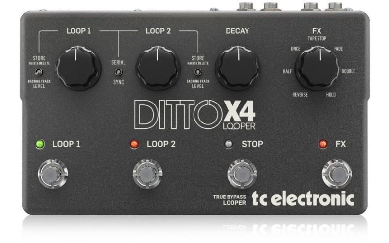 TC ELECTRONIC DITTO X4 LOOPER - педаль эффекта двойного стерео лупера