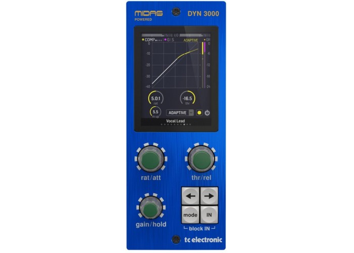TC ELECTRONIC DYN 3000-DT компрессор, гейт, алгоритм консоли Midas HERITAGE 3000 с USB-контроллером