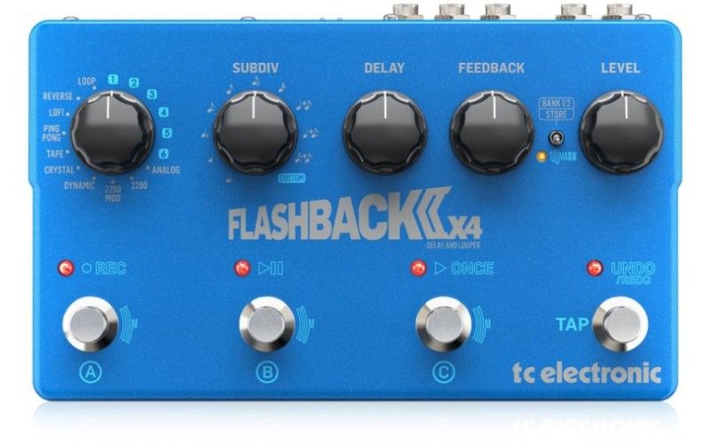 TC ELECTRONIC FLASHBACK 2 X4 DELAY - гитарная педаль эффекта задержки,с функцией TonePrint и лупером