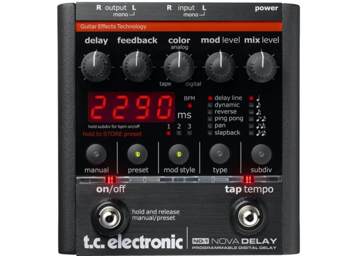 TC ELECTRONIC ND-1 Nova Delay педаль эффекта задержки