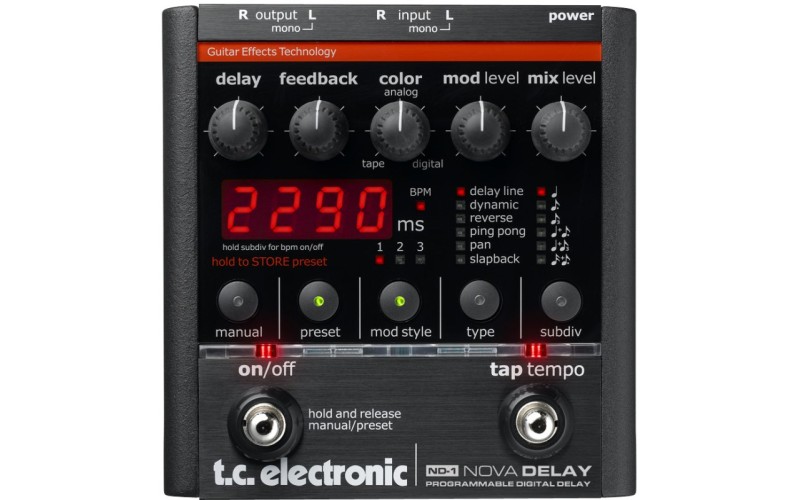 TC ELECTRONIC ND-1 Nova Delay педаль эффекта задержки