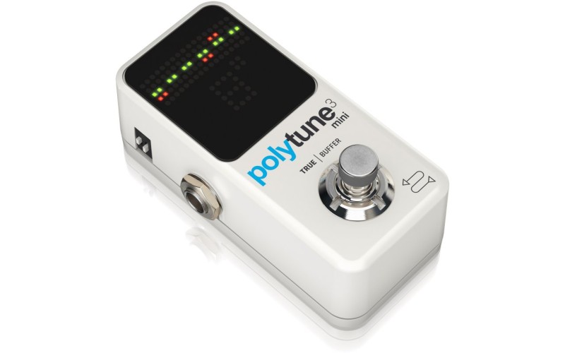 TC ELECTRONIC POLYTUNE 3 MINI - хроматический тюнер с полифоническим режимом и отключаемым буфером