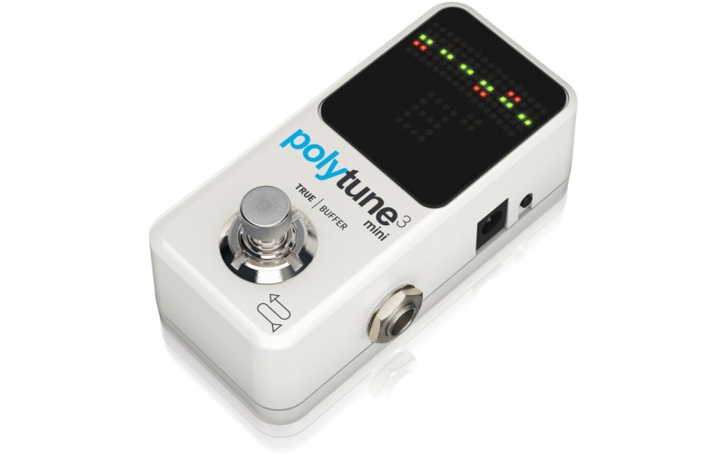 TC ELECTRONIC POLYTUNE 3 MINI - хроматический тюнер с полифоническим режимом и отключаемым буфером