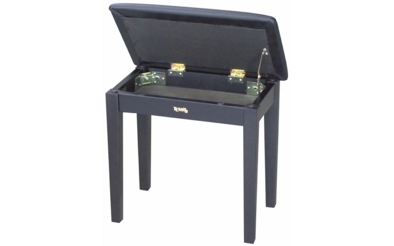 Tempo Turris127/MB - банкетка деревянная, кожзам, цвет: чёрный матовый, нотное отделение