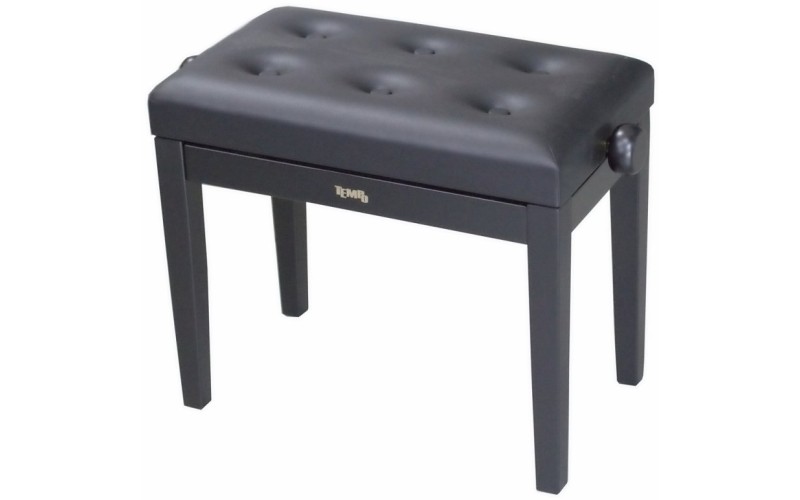 Tempo Turris151/MB - банкетка деревянная с регулировкой высоты, кожзам, пуговицы, цвет: чёрный