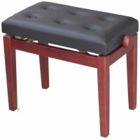 Tempo Turris151/MM - банкетка дерево с регул. высоты, кожзам, пуговицы, цвет:красное дерево