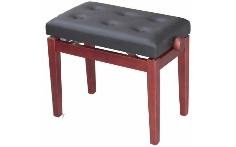 Tempo Turris151/MM - банкетка дерево с регул. высоты, кожзам, пуговицы, цвет:красное дерево