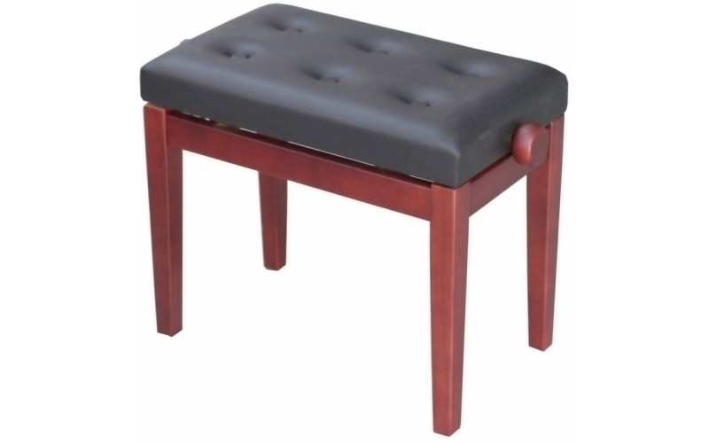 Tempo Turris151/MM - банкетка дерево с регул. высоты, кожзам, пуговицы, цвет:красное дерево