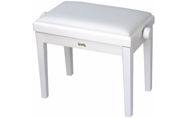 Tempo Turris153/MW - банкетка деревянная с регулировкой высоты, кожзам, цвет: белый