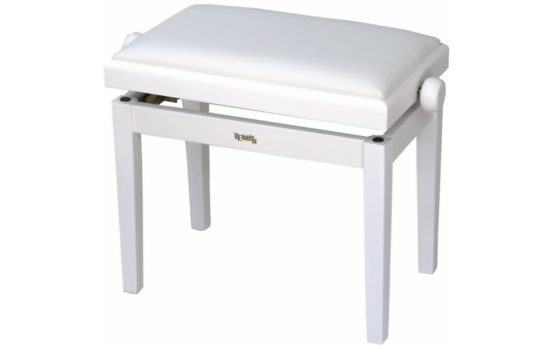 Tempo Turris153/MW - банкетка деревянная с регулировкой высоты, кожзам, цвет: белый