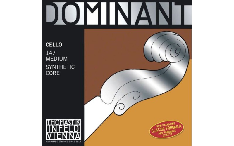 Thomastik 147 Dominant Комплект струн для виолончели размером 4/4, среднее натяжение