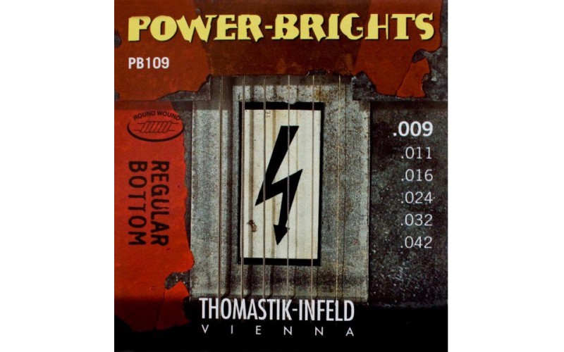 Thomastik PB109 Power-Brights Regular Bottom Комплект струн для электрогитары, 9-42